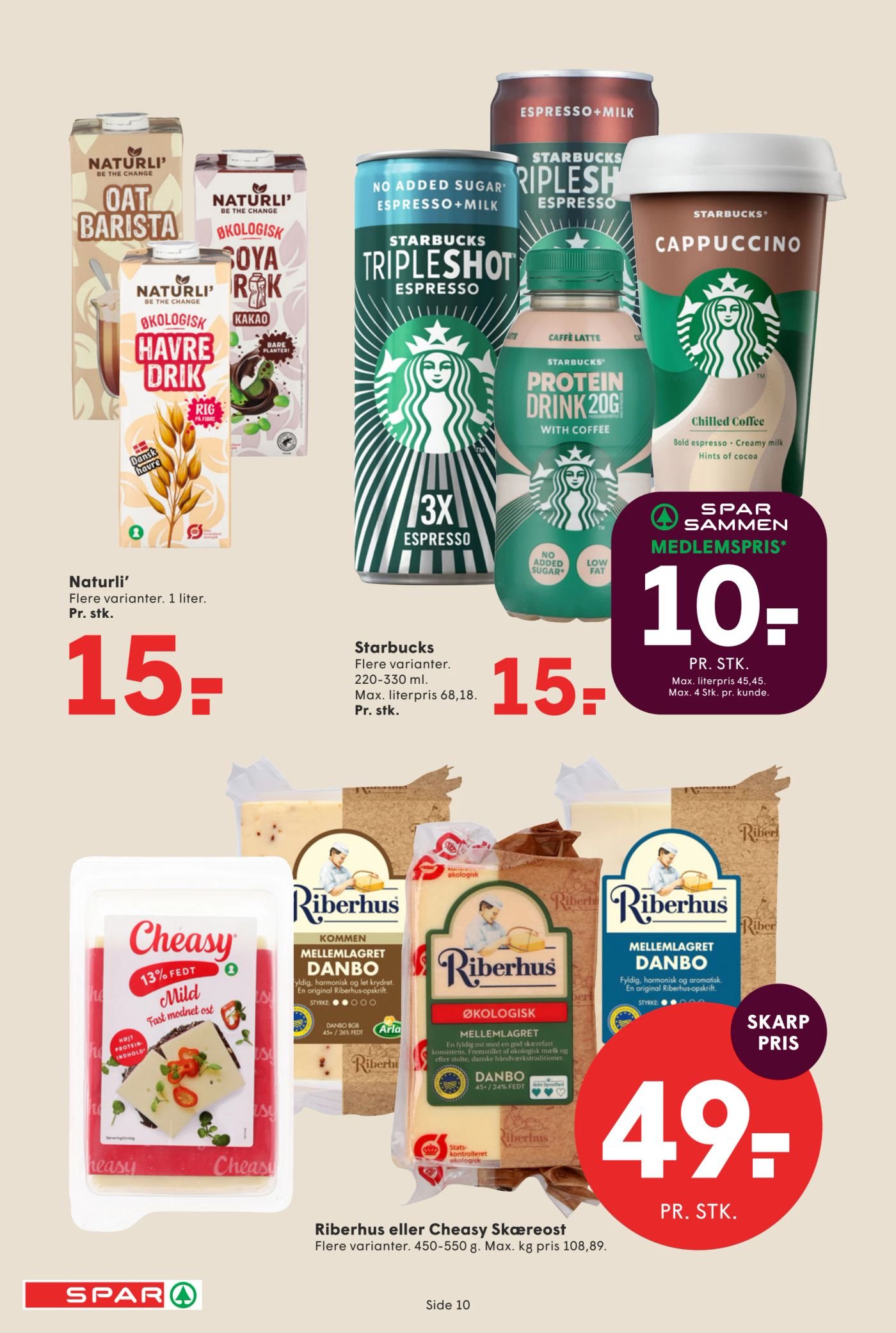 Starbucks Flere varianter. 220-330 ml. MEDLEMSPRIS – Spar