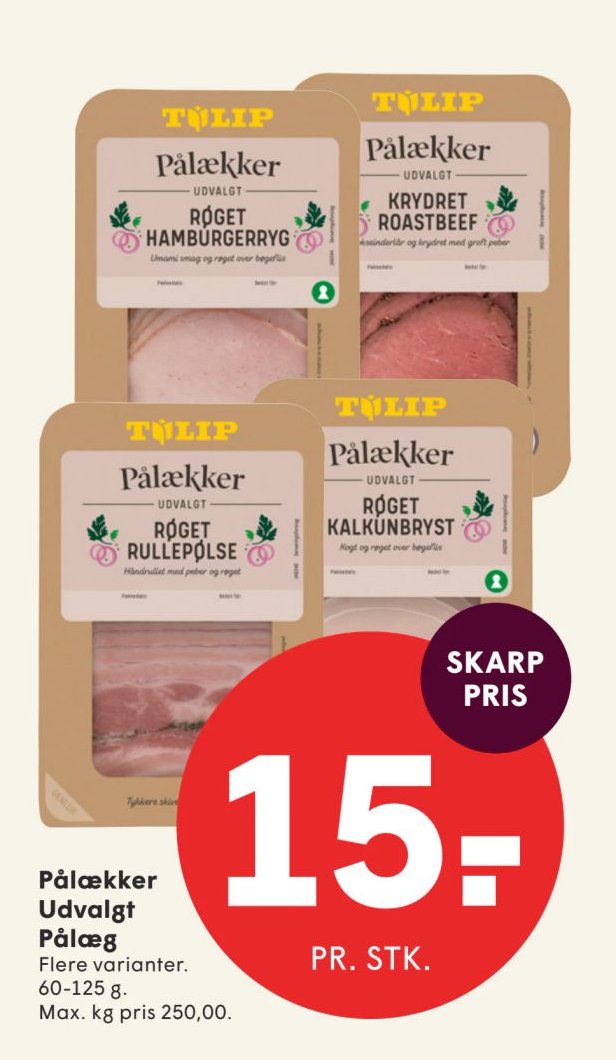 Pålækker Udvalgt Pålæg Flere varianter. 60-125 g. – Spar