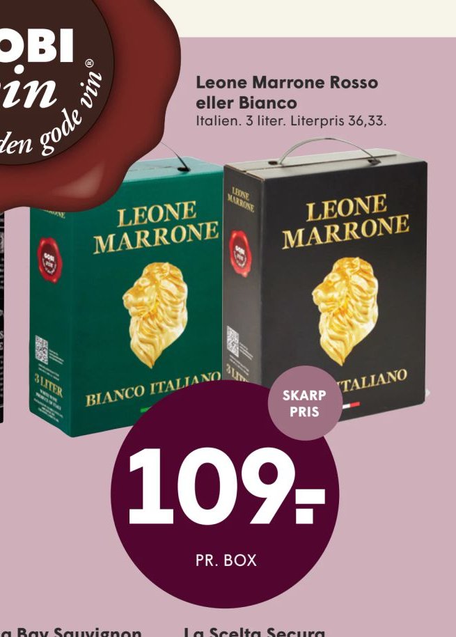 Leone Marrone Rosso eller Bianco – Spar