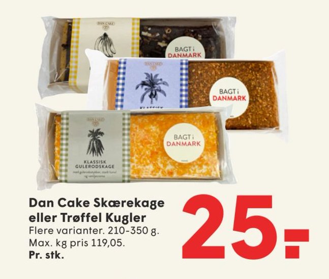 Dan Cake Skærekage eller Trøffel Kugler Flere varianter. 210-350 g. – Spar