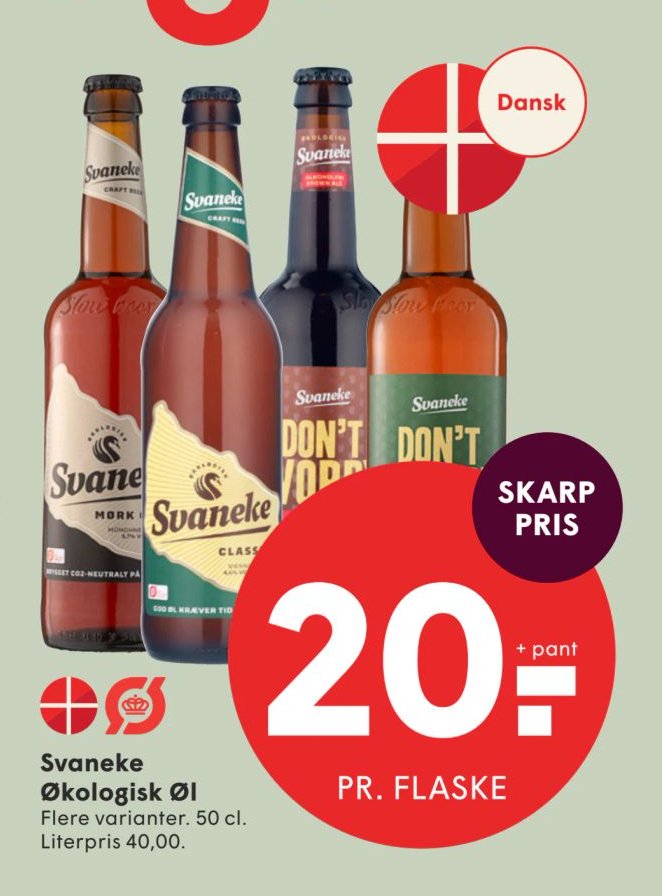 Svaneke Økologisk Øl Flere varianter. 50 cl. – Spar