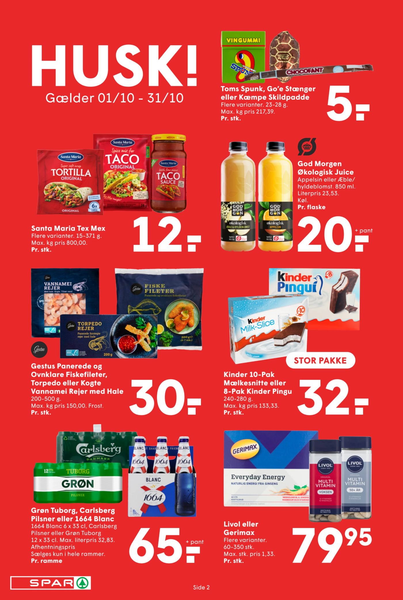 Livol eller Gerimax Flere varianter. 60-350 stk. Max. stk. pris 1,33. Pr. stk. – Spar