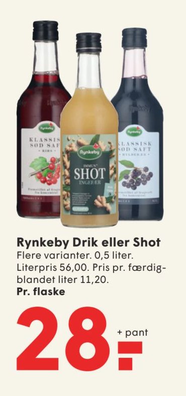 Rynkeby Drik eller Shot Flere varianter. 0.5 liter. – Spar