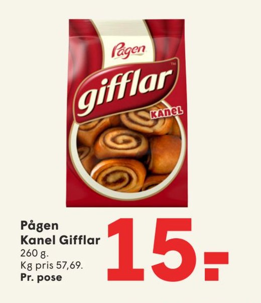 Pågen Kanel Gifflar 260 g. – Spar