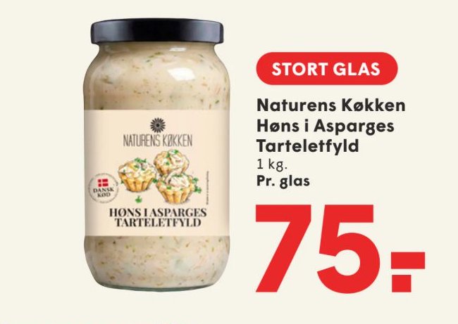 Naturens Køkken Høns i Asparges Tarteletfyld 1 kg. Pr. glas – Spar