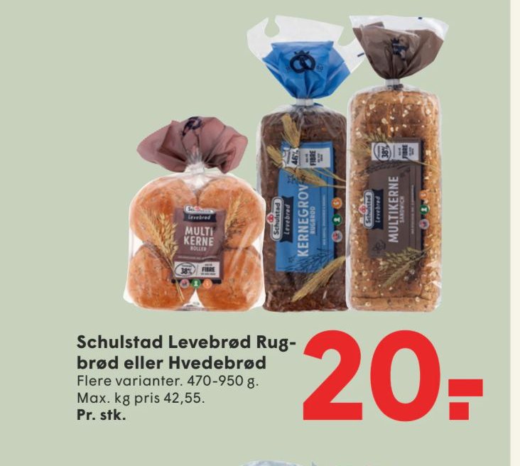 Schulstad Levebrød Rugbrød eller Hvedebrød – Spar
