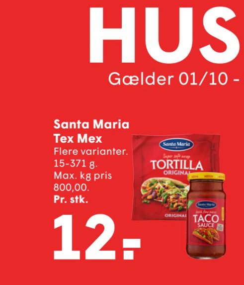 Santa Maria Tex Mex – Spar
