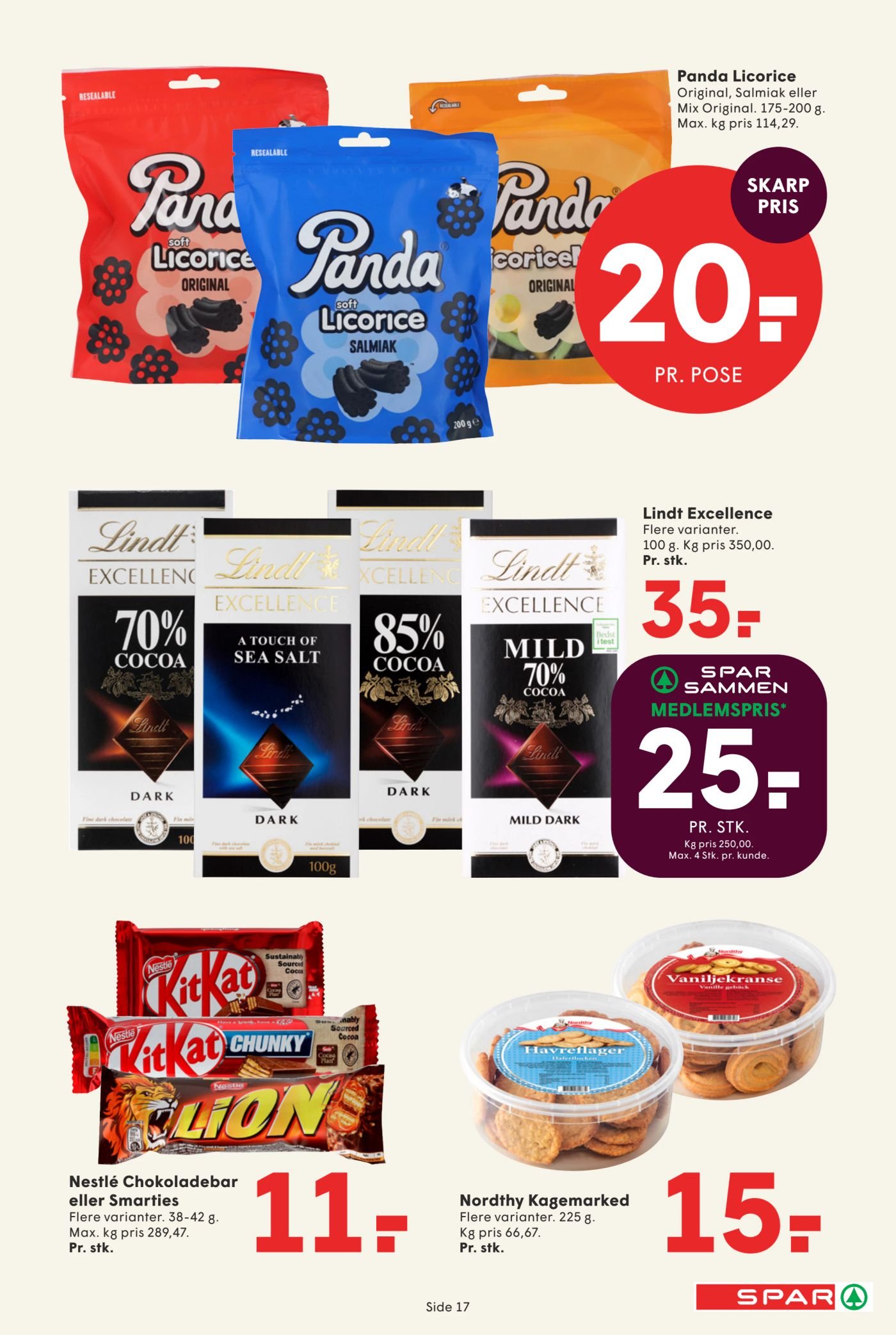 Lindt Excellence Flere varianter. 100 g – Spar