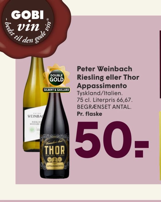 Peter Weinbach Riesling eller Thor Appassimento – Spar