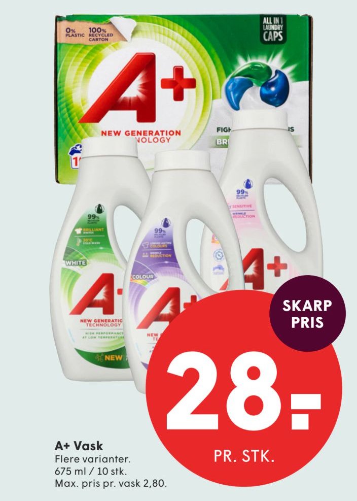 A+ Vask – Spar