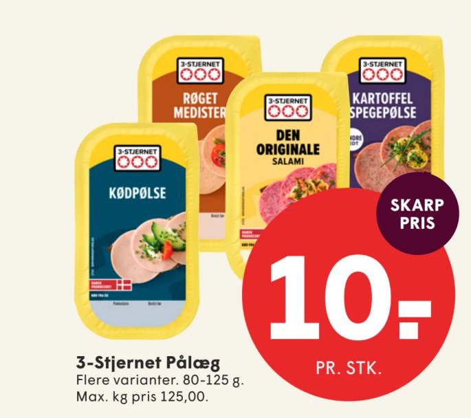 3-Stjernet Pålæg – Spar