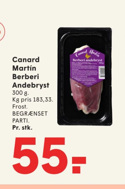 Canard Martín Berberi Andebryst – Spar