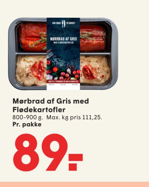 Mørbrad af Gris med Flødekartofler – Spar