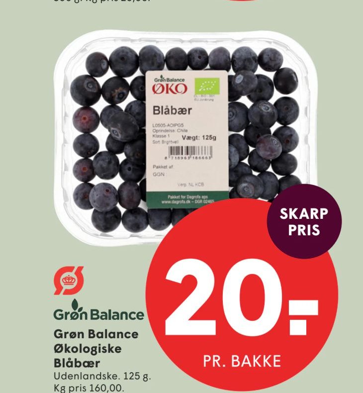 Grøn Balance Økologiske Blåbær – Spar