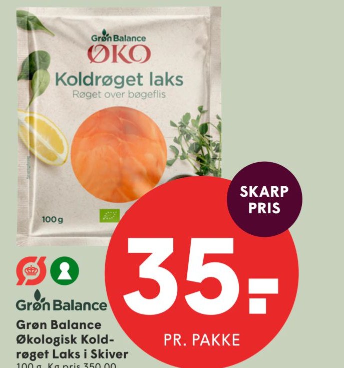Grøn Balance Økologisk Koldrøget Laks i Skiver – Spar