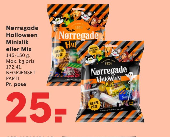 Nørregade Halloween Minislik eller Mix – Spar