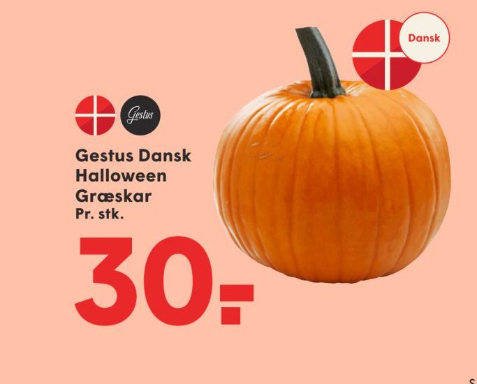 Gestus Dansk Halloween Græskar – Spar