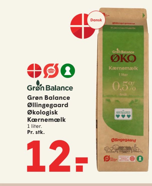 Grøn Balance Øllingegaard Økologisk Kærnemælk – Spar