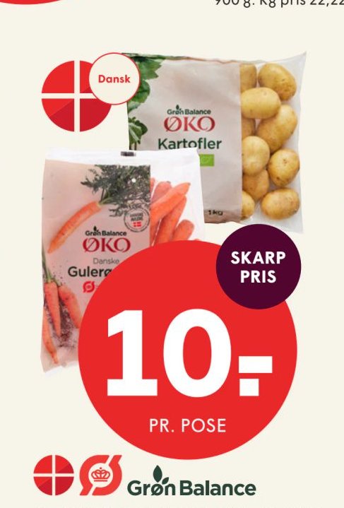 Grøn Balance Danske Økologiske Gulerødder eller Kartofler – Spar