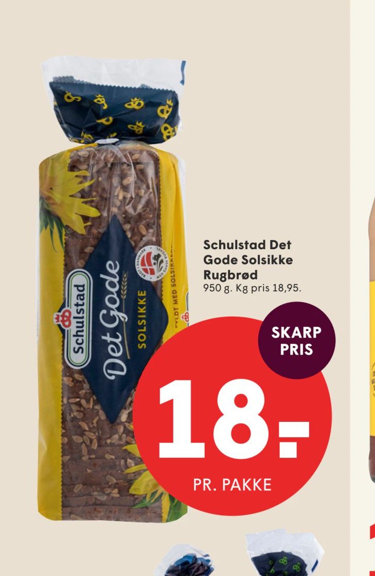 Schulstad Det Gode Solsikke Rugbrød – Spar