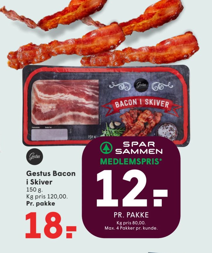 Gestus Bacon i Skiver – Spar