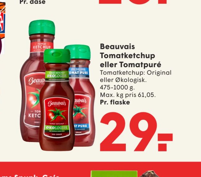 Beauvais Tomatketchup eller Tomatpuré – Spar