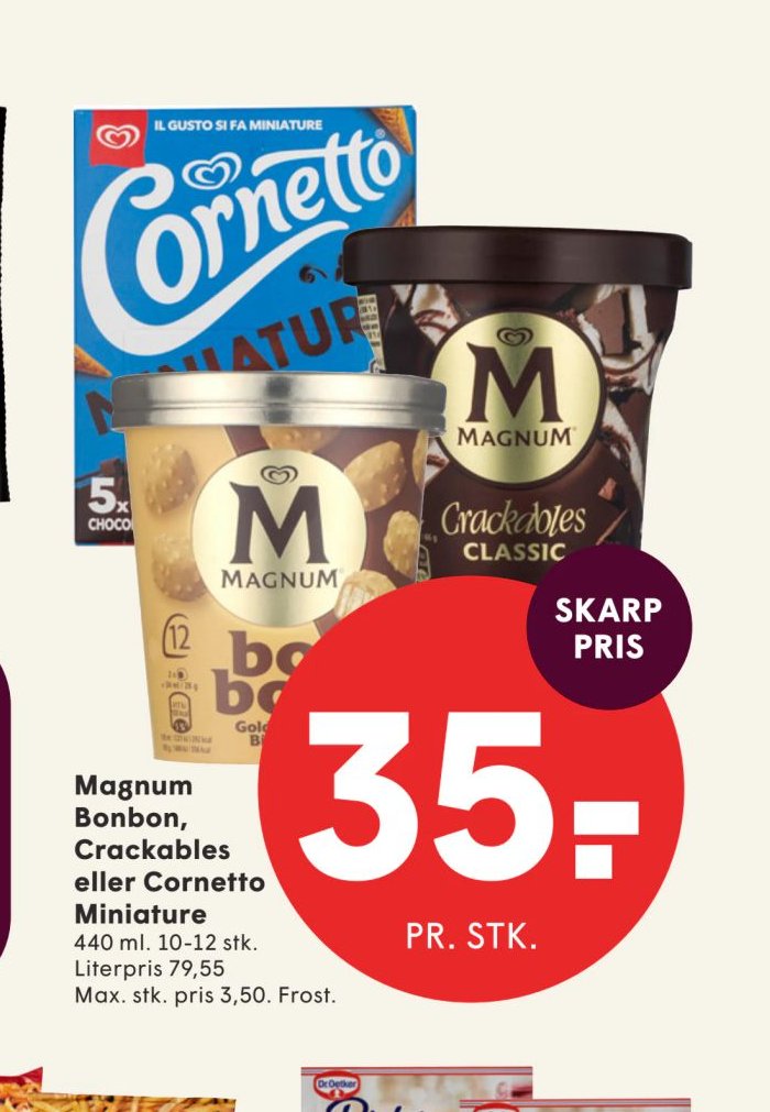 Magnum Bonbon, Crackables eller Cornetto Miniature – Spar