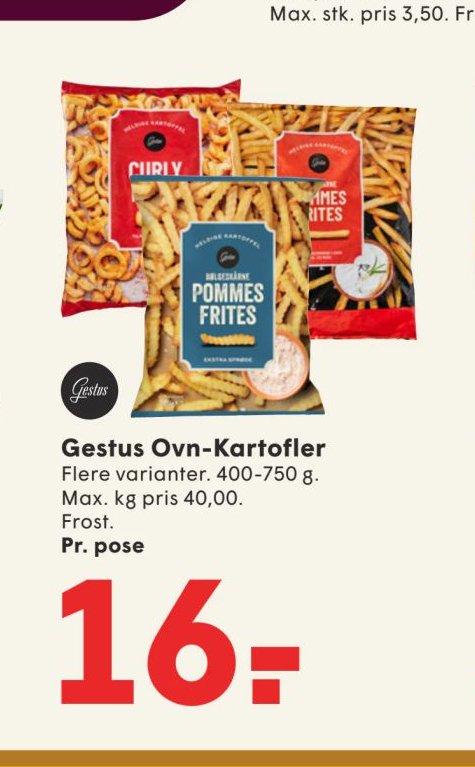 Gestus Ovn-Kartofler – Spar