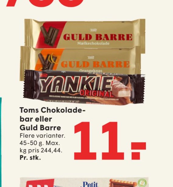 Toms Chokoladebar eller Guld Barre – Spar