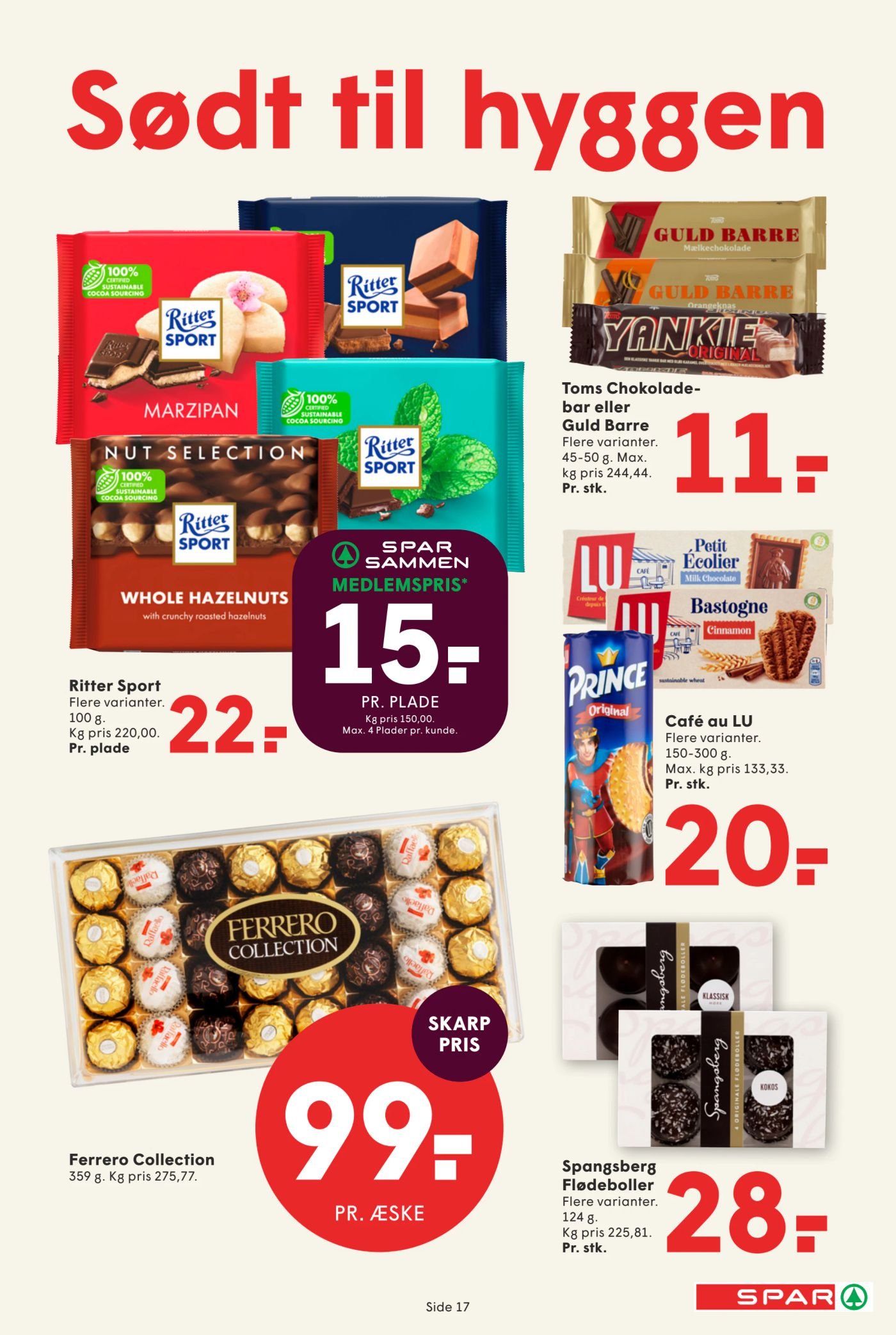 Ritter Sport Flere varianter. 100 g. MEDLEMSPRIS – Spar