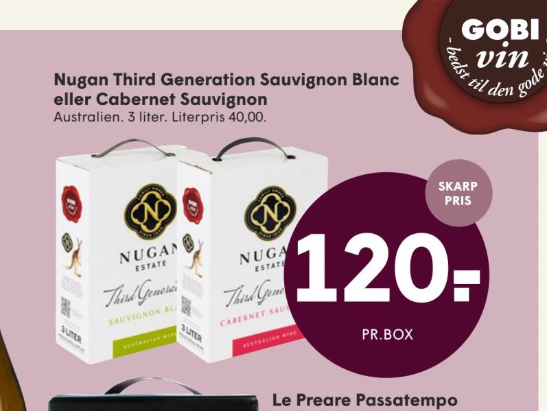 Nugan Third Generation Sauvignon Blanc eller Cabernet Sauvignon – Spar