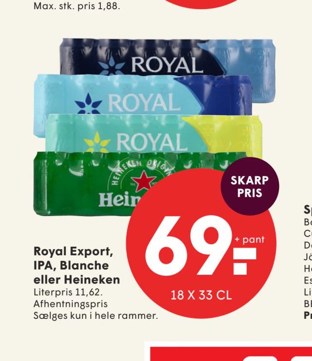 Royal Export, IPA, Blanche eller Heineken – Spar