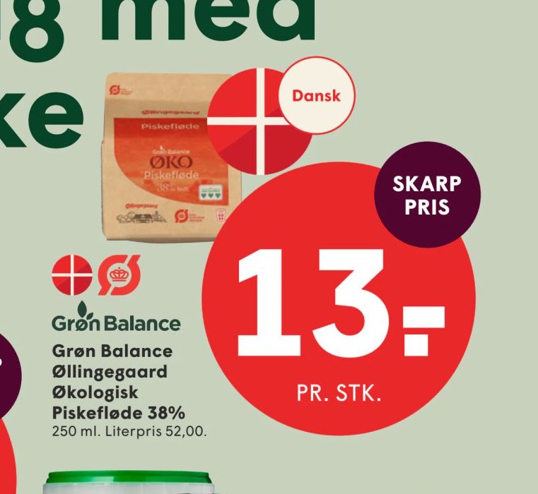Grøn Balance Øllingegaard Økologisk Piskefløde 38% – Spar