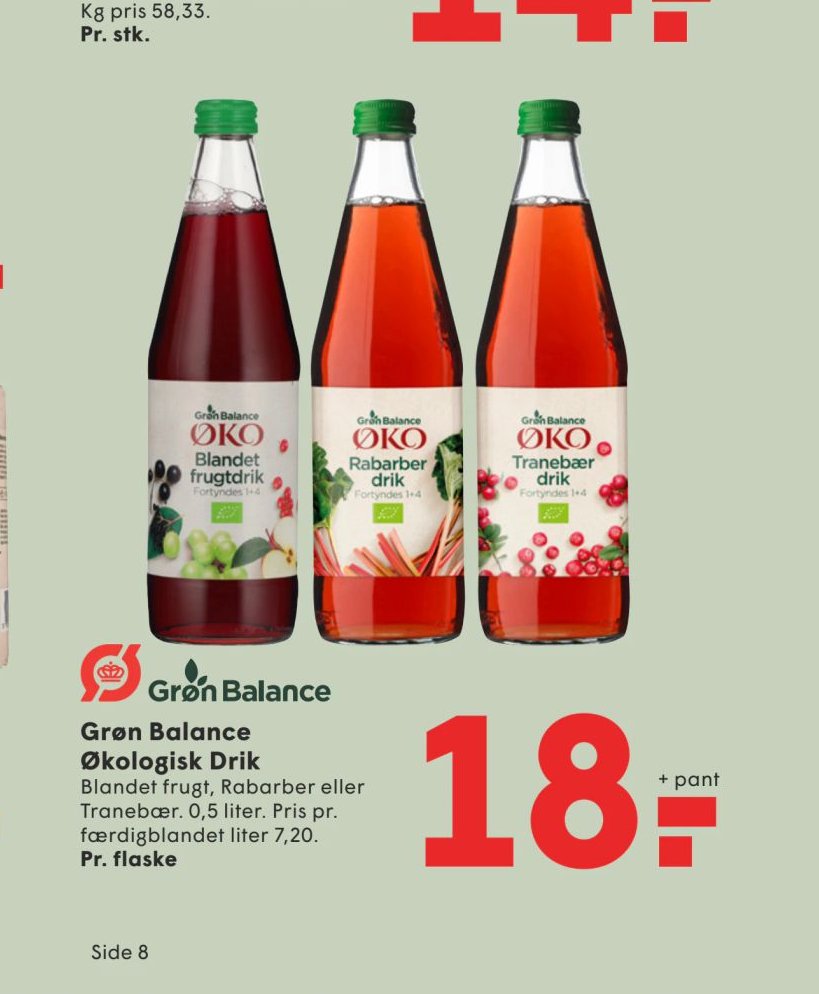 Grøn Balance Økologisk Drik – Spar