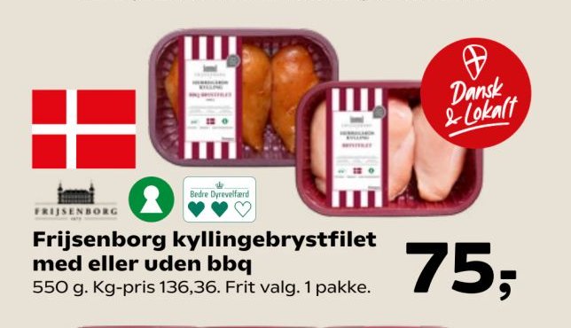 Frijsenborg kyllingebrystfilet med eller uden bbq 550 g – SuperBrugsen