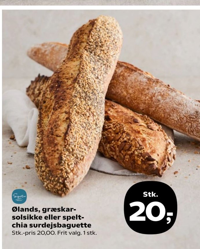 Ølands, græskar-solsikke eller spelt-chia surdejsbaguette – SuperBrugsen