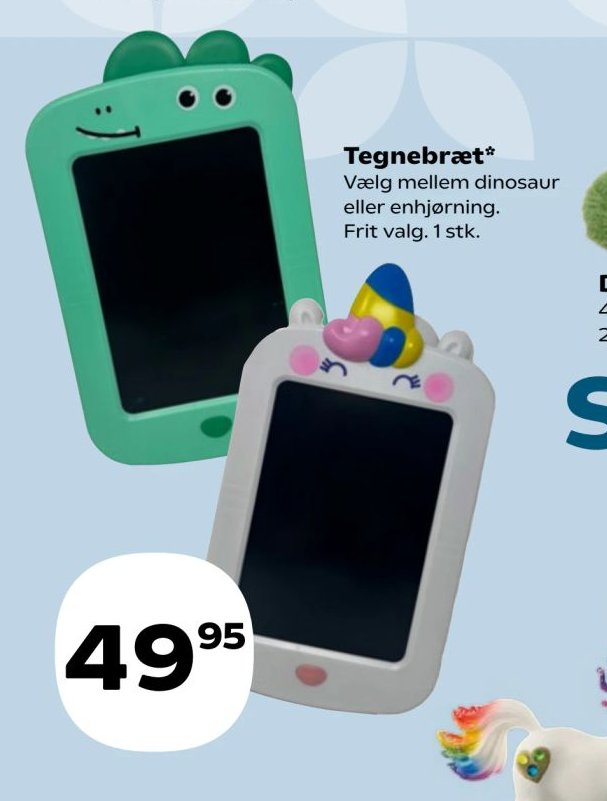 Tegnebræt* Vælg mellem dinosaur eller enhjørning. Frit valg. 1 stk. – SuperBrugsen