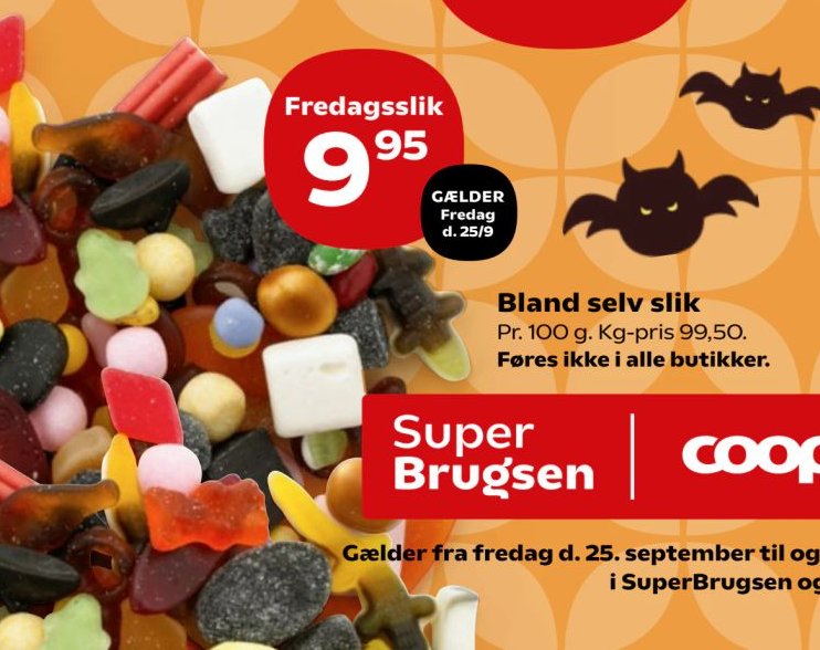 Bland selv slik Pr. 100 g. – SuperBrugsen
