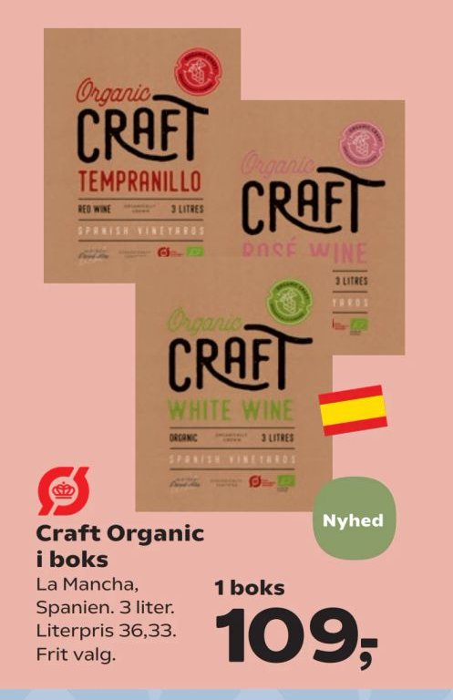 Craft Organic i boks La Mancha, Spanien. 3 liter. – SuperBrugsen