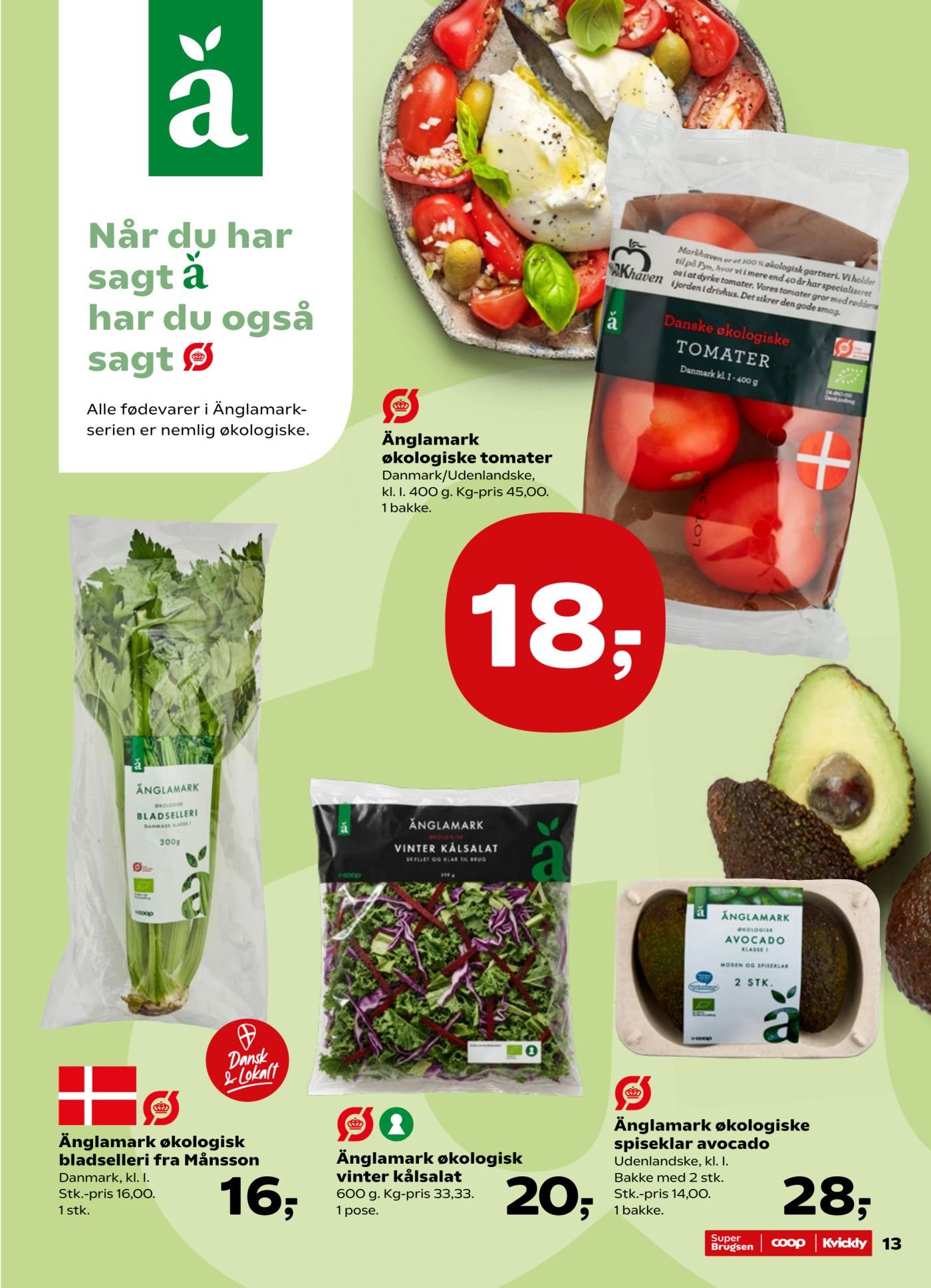 Änglamark økologisk bladselleri fra Månsson Danmark, kl. I. Stk.-pris 16,00. 1 stk. – SuperBrugsen
