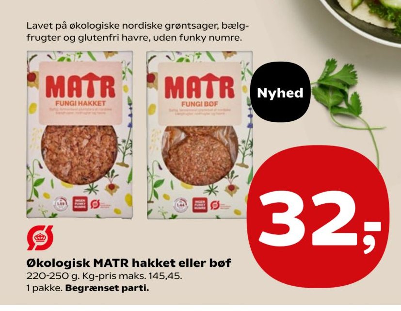 Økologisk MATR hakket eller bøf 220-250 g – SuperBrugsen