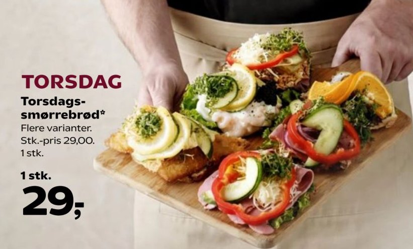 Torsdags-smørrebrød* Flere varianter. 1 stk. – SuperBrugsen
