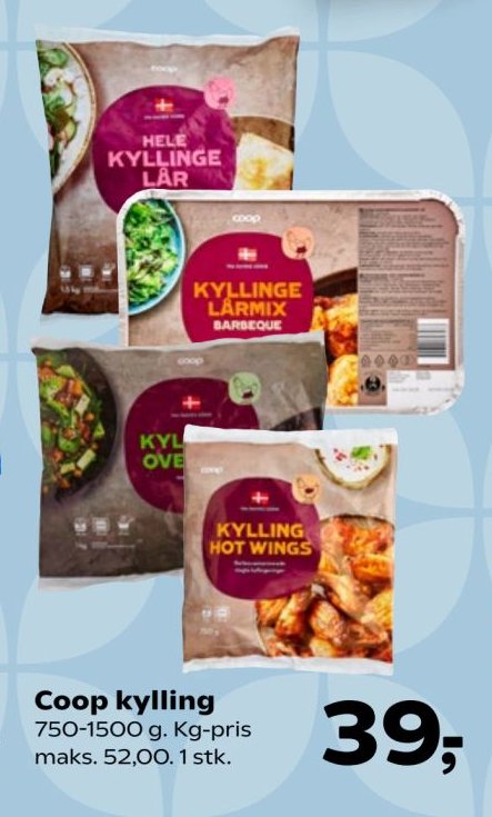 Coop kylling 750-1500 g. – SuperBrugsen