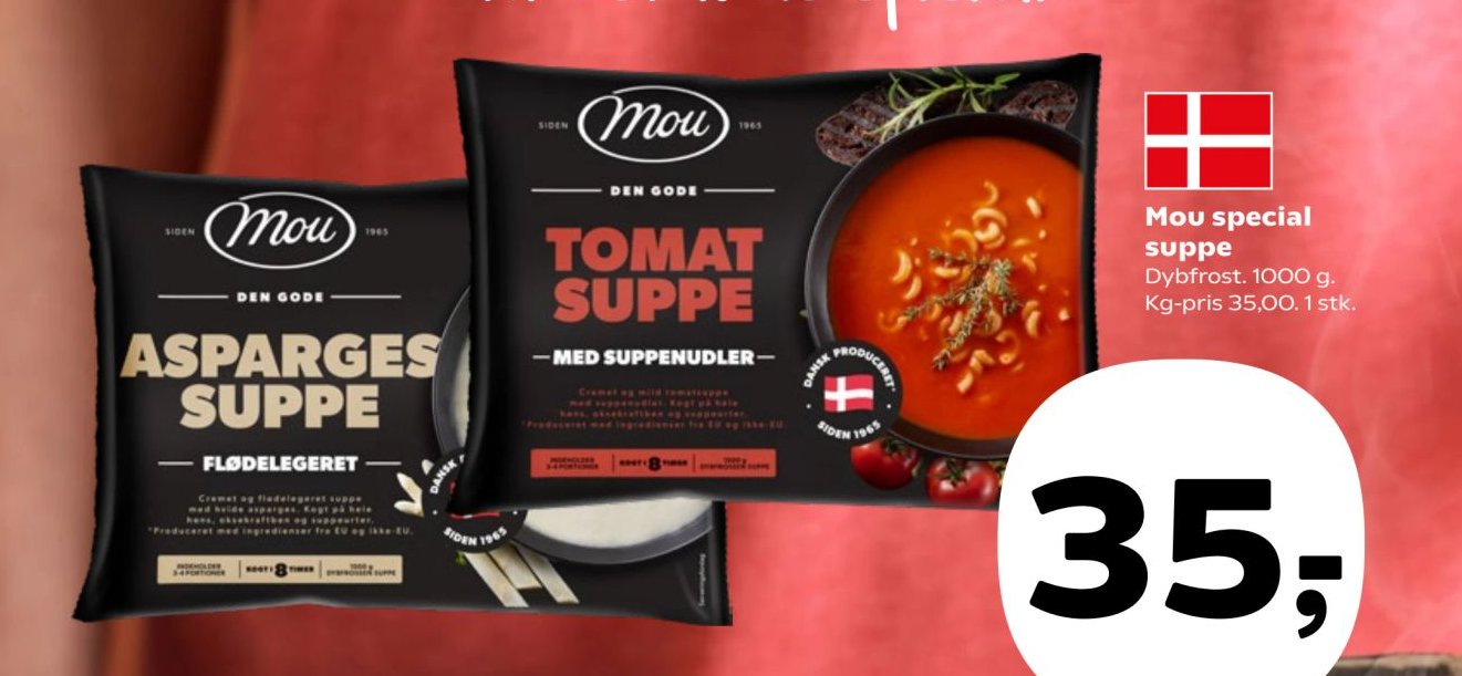 Mou special suppe Dybfrost. 1000 g. Kg-pris 35,00. 1 stk. – SuperBrugsen