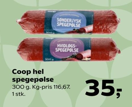 Coop hel spegepølse 300 g – SuperBrugsen