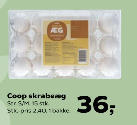 Coop skrabeæg Str. S/M. 15 stk. – SuperBrugsen