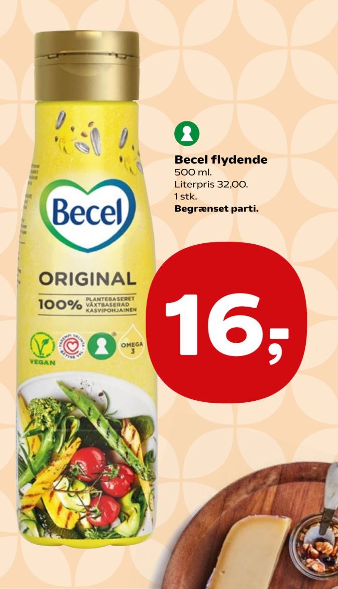 Becel flydende 500 ml. Literpris 32,00. 1 stk. – SuperBrugsen