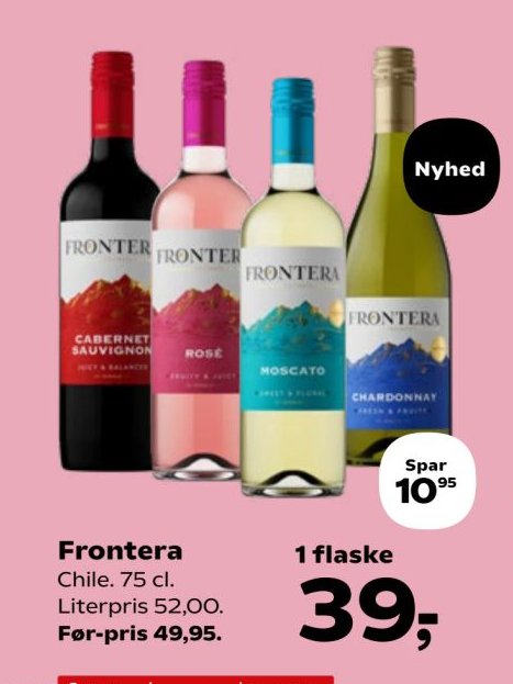 Frontera Chile. 75 cl. Literpris 52,00. – SuperBrugsen