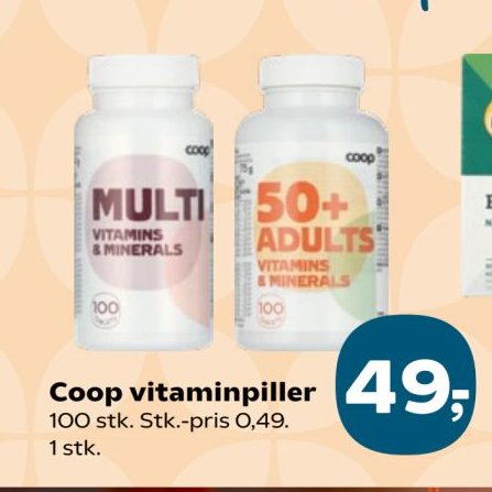 Coop vitaminpiller 100 stk. – SuperBrugsen
