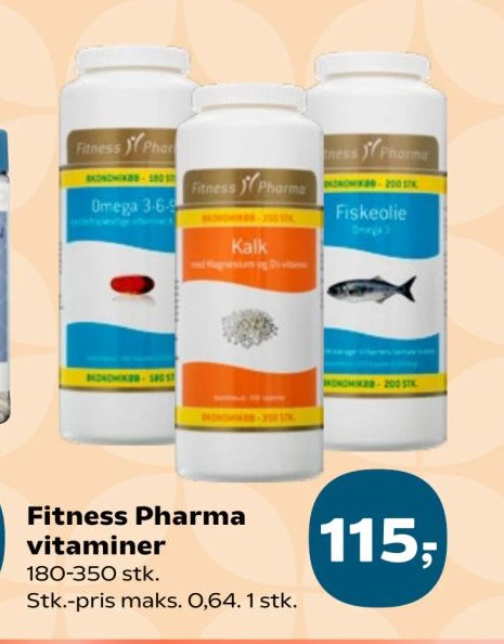 Fitness Pharma vitaminer 180-350 stk. – SuperBrugsen